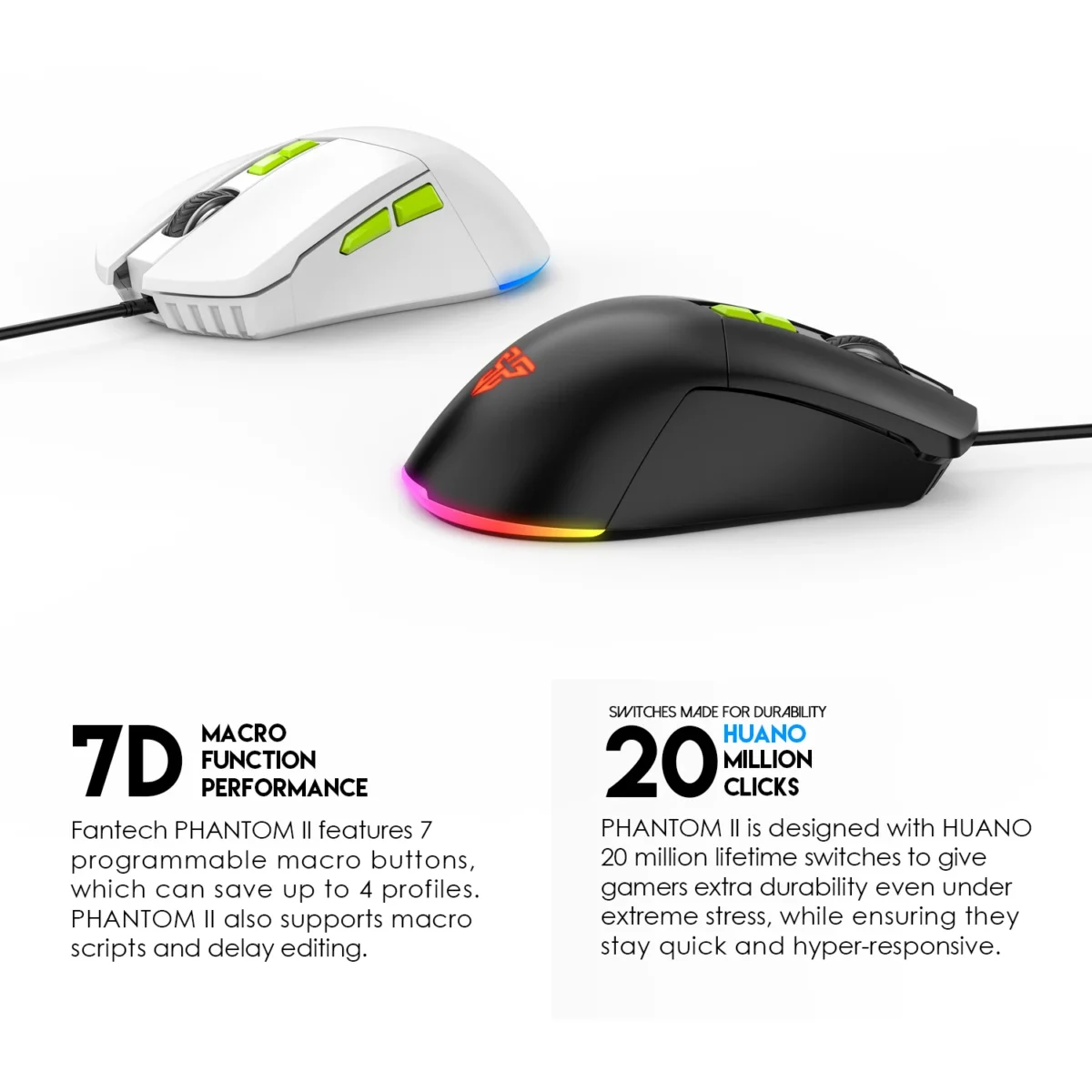 Fantech VX6 PHANTOM II  Gaming Mouse - Optical Sensor 7,200 DPI