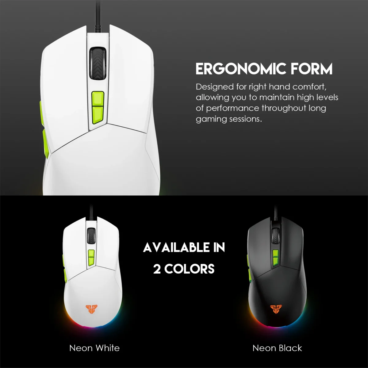Fantech VX6 PHANTOM II  Gaming Mouse - Optical Sensor 7,200 DPI