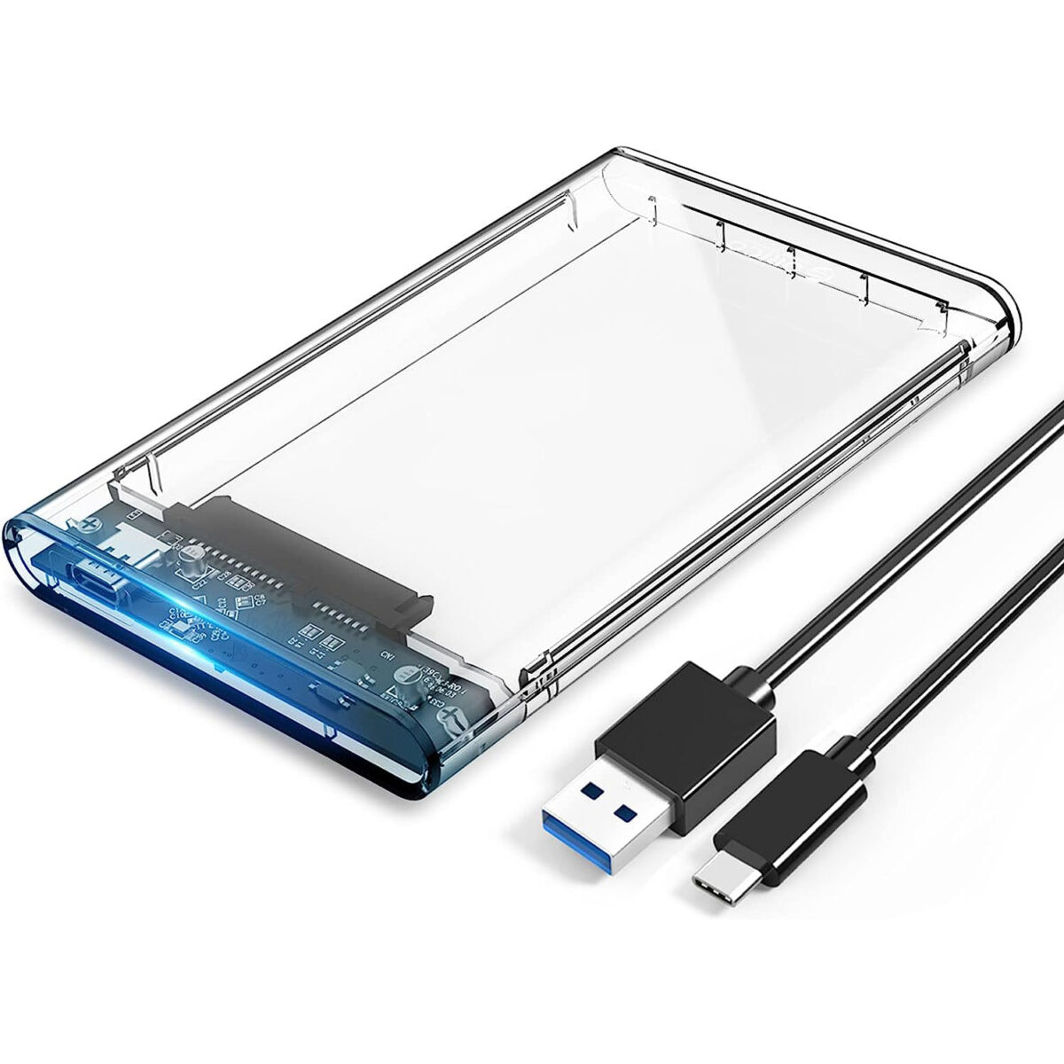 2.5 inch Hard Drive Enclosure SATA to USB C 3.1 6Gbps External Hard Drive Case for 79.5mm HDDSSD Support UASP Up to 6TB