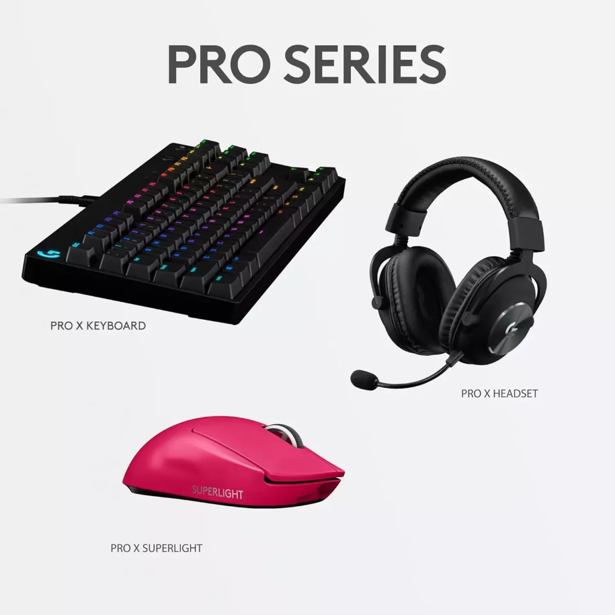 Logitech PRO X SUPERLIGHT Wireless Gaming Mouse HERO 25K (Magenta)