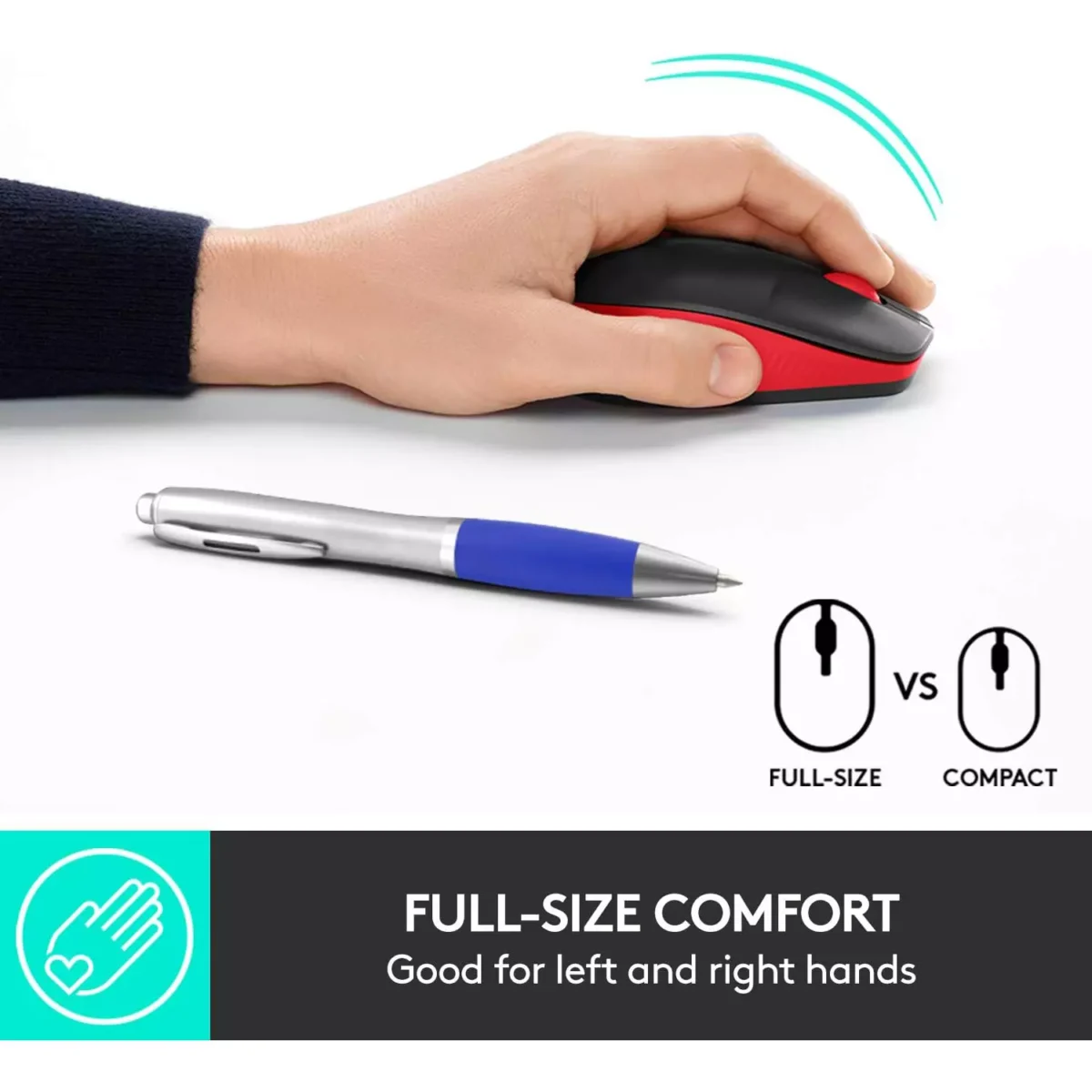 Logitech M190 WIRELESS MOUSE (RED)
