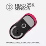 Logitech PRO X SUPERLIGHT Wireless Gaming Mouse HERO 25K (Magenta)