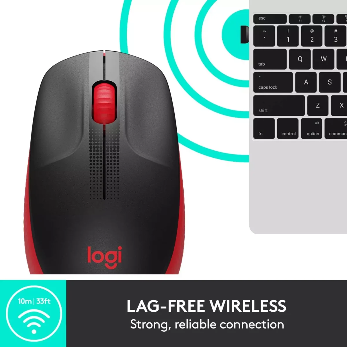 Logitech M190 WIRELESS MOUSE (RED)