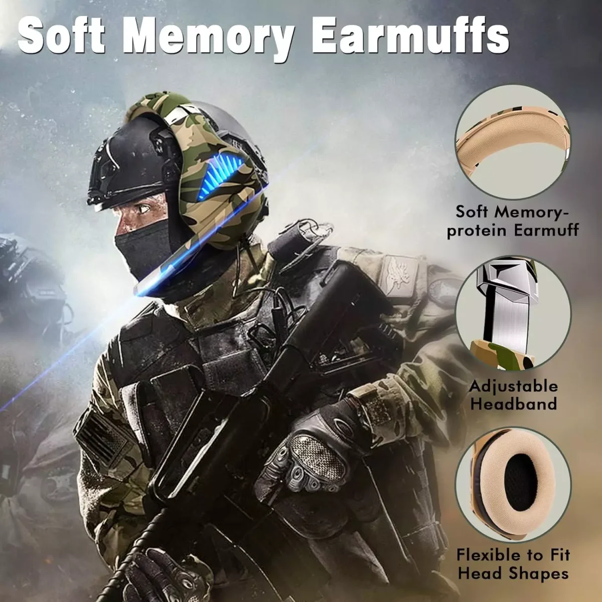 Beexcellent GM500 Gaming Headset - Mesh Earcups (Camo)