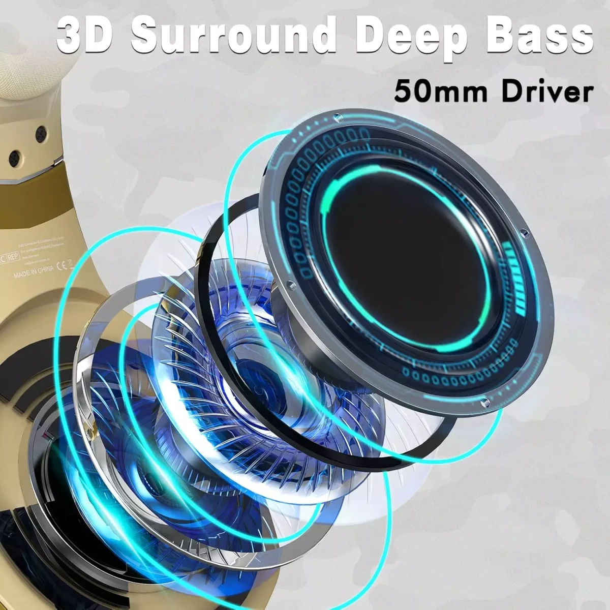 Beexcellent GM500 Gaming Headset - Mesh Earcups (Camo)