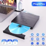 External Portable CDDVD +-RW Burner Optical Drive Reader Writer for Laptop, USB 3.0 & Type-C