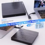 External Portable CDDVD +-RW Burner Optical Drive Reader Writer for Laptop, USB 3.0 & Type-C