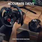 Logitech G29 Driving Force Racing Wheel and Pedals, Force Feedback, Real Leather + Logitech G Driving Force Shifter