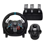 Logitech G29 Driving Force Racing Wheel and Pedals, Force Feedback, Real Leather + Logitech G Driving Force Shifter