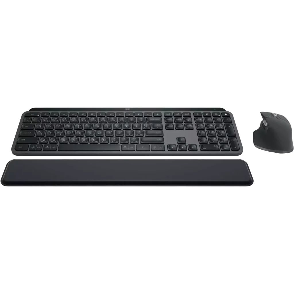 Logitech MX Keys S + MX Master 3S Combo - Performance Wireless Keyboard and Mouse with Palm Rest (Arabic)