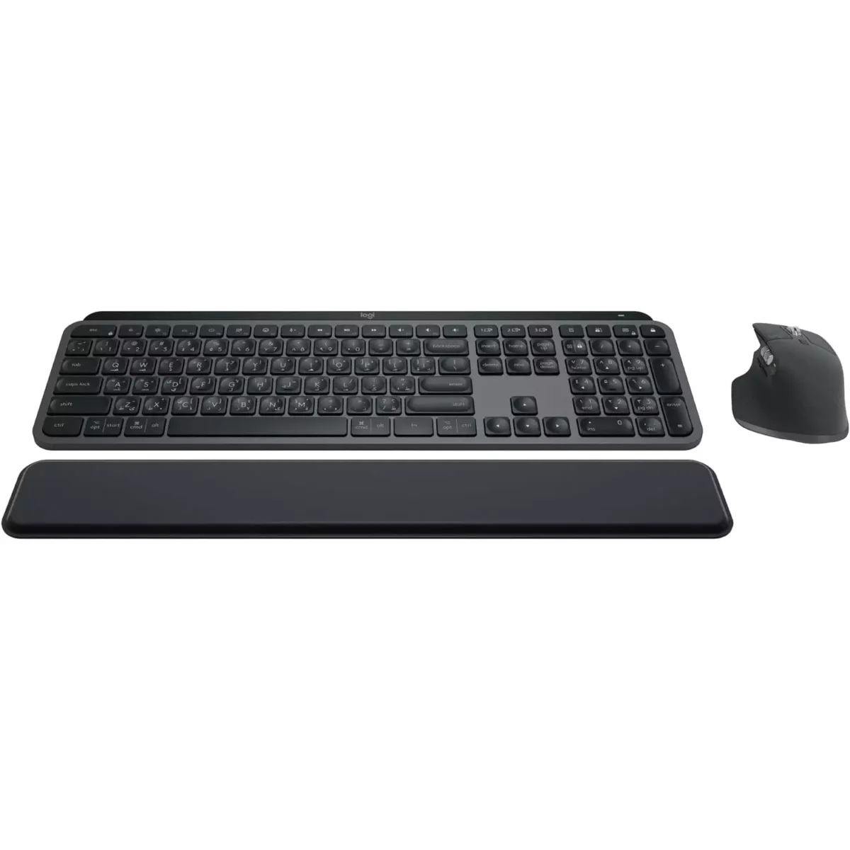 Logitech MX Keys S + MX Master 3S Combo - Performance Wireless Keyboard and Mouse with Palm Rest (Arabic)