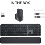 Logitech MX Keys S + MX Master 3S Combo - Performance Wireless Keyboard and Mouse with Palm Rest (Arabic)