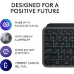 Logitech MX Keys S – Wireless Illuminated Keyboard (Arabic)