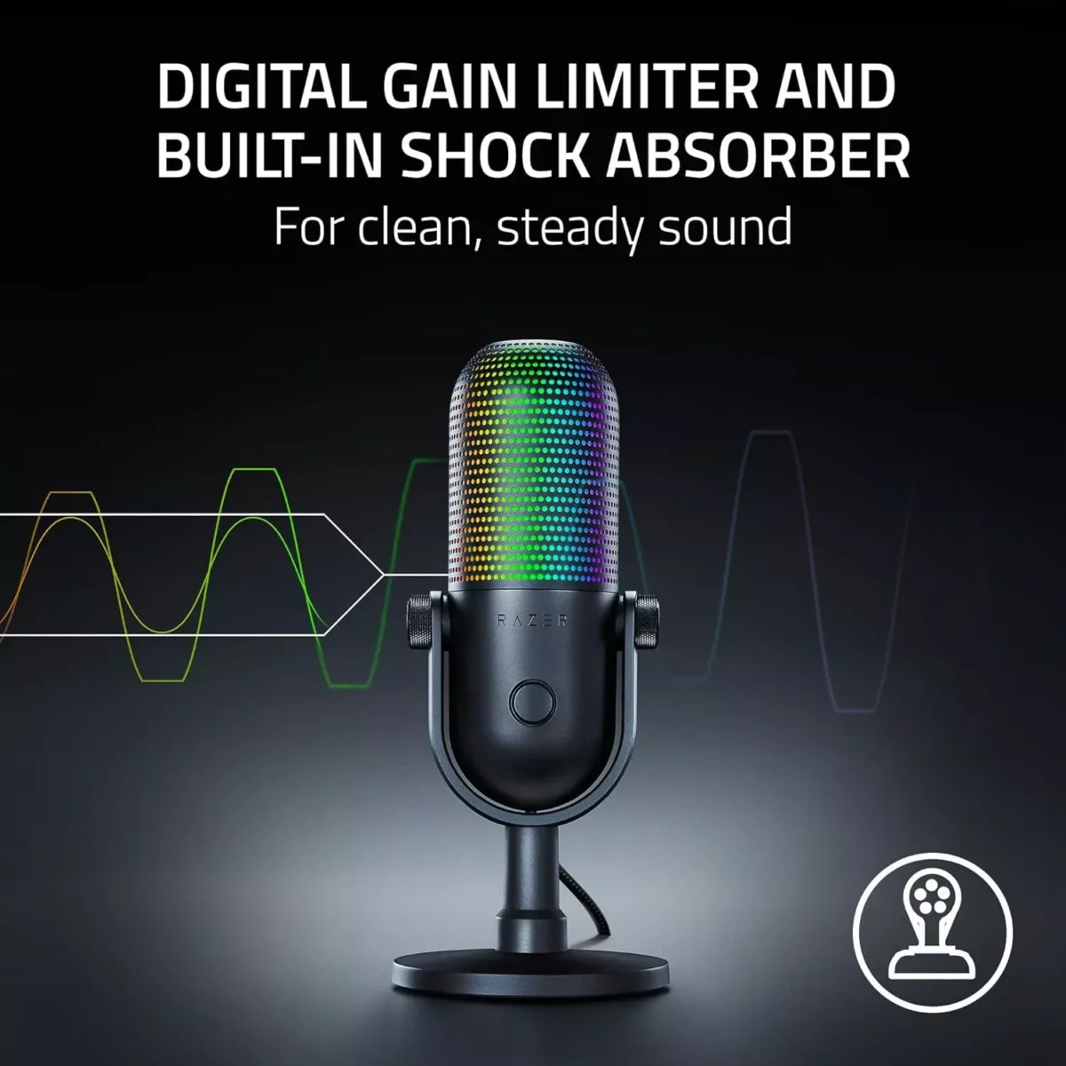 Razer Seiren V3 Chroma RGB USB Condenser Microphone (Black)