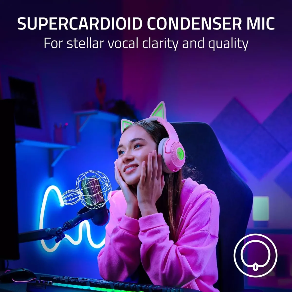 Razer Seiren V3 Chroma RGB USB Condenser Microphone (Black)