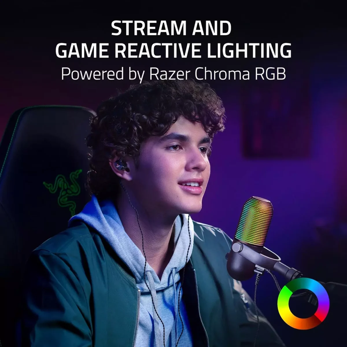 Razer Seiren V3 Chroma RGB USB Condenser Microphone (Black)