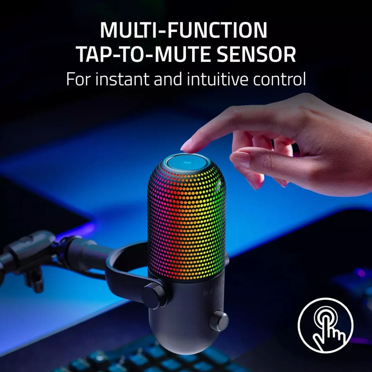 Razer Seiren V3 Chroma RGB USB Condenser Microphone (Black)