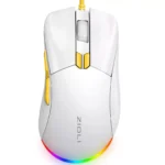 ZIDLI M85 RGB Gaming Mouse - Optical Sensor 16,000 DPI - 1000 Hz Polling Rate - Paracord Cable - Lightweigh 68G (White)