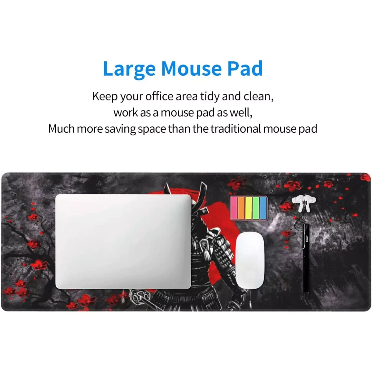 Japanese Sakura Samurai Gaming Mouse Pad - Extended Size 80 x 30 CM
