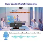 AUKEY 1080P Webcam Full HD 2.1 Mega Pixel With Dual Microphone, Auto focus, 30 FPS, Wide Angle 110