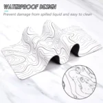 Abstract White Gaming Mouse Pad - Extended Size 80 x 30 CM