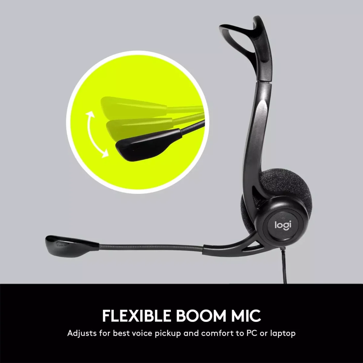 Logitech 960 USB Stereo Headset, Noise-Cancelling Microphone