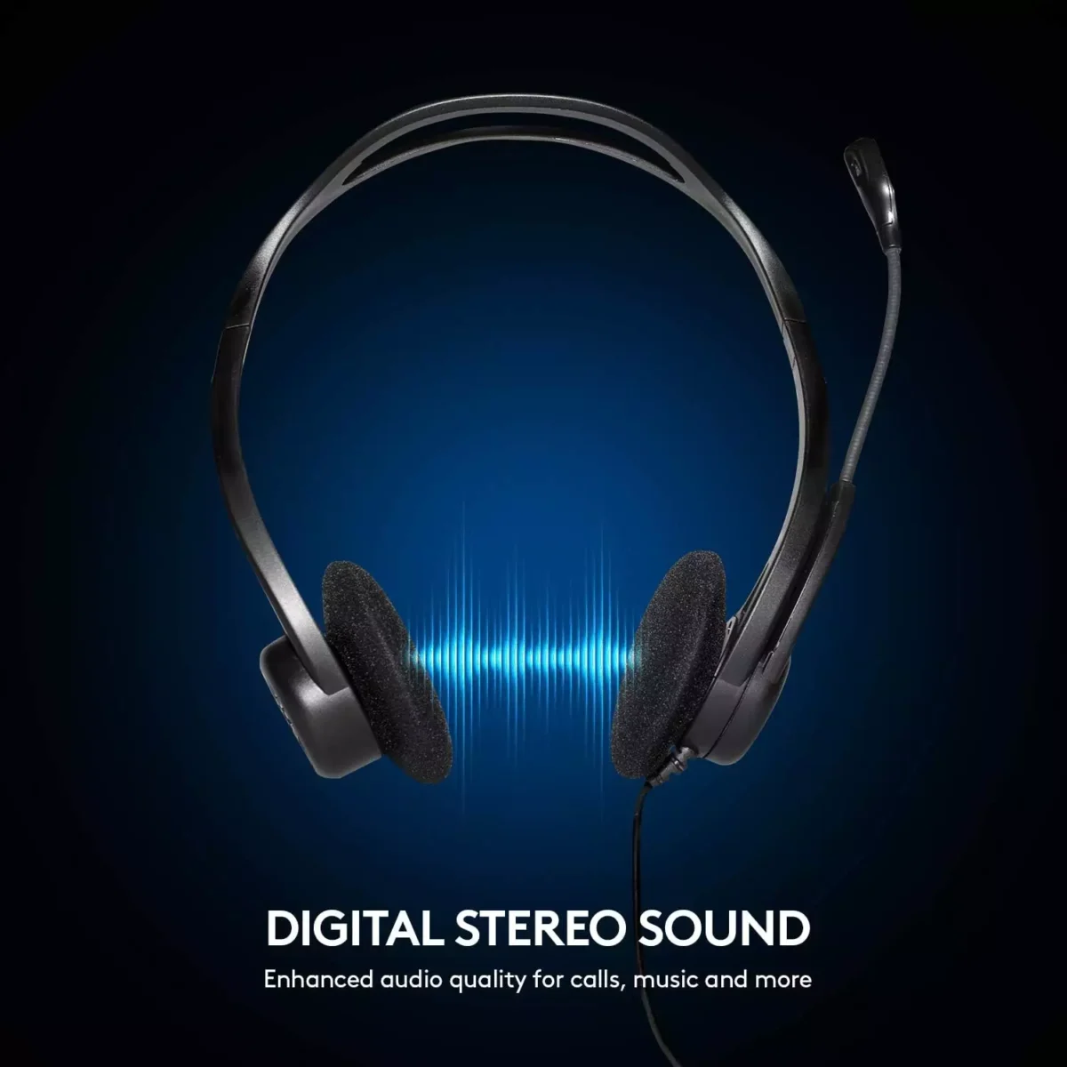 Logitech 960 USB Stereo Headset, Noise-Cancelling Microphone