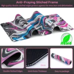 Pink blue Fluid Gaming Mouse Pad - Extended Size 80 x 30 CM