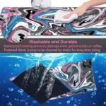 Pink blue Fluid Gaming Mouse Pad - Extended Size 80 x 30 CM
