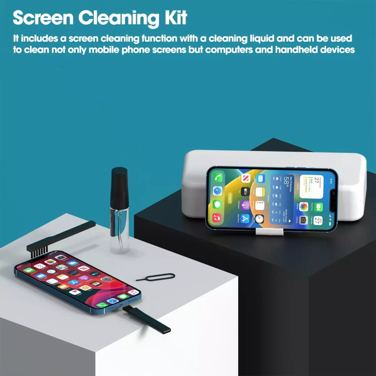 19 in 1 Electronic Cleaner Kit, Keyboard Cleaner Kit with Brush for Airpods Pro, Keyboard, Laptop, Phone, PC Monitor