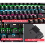 VSP VM03 Gaming Mechanical Keyboard - Hot Swappable Blue Switch (Outemu) - Aluminum Alloy Frame - Rainbow LED