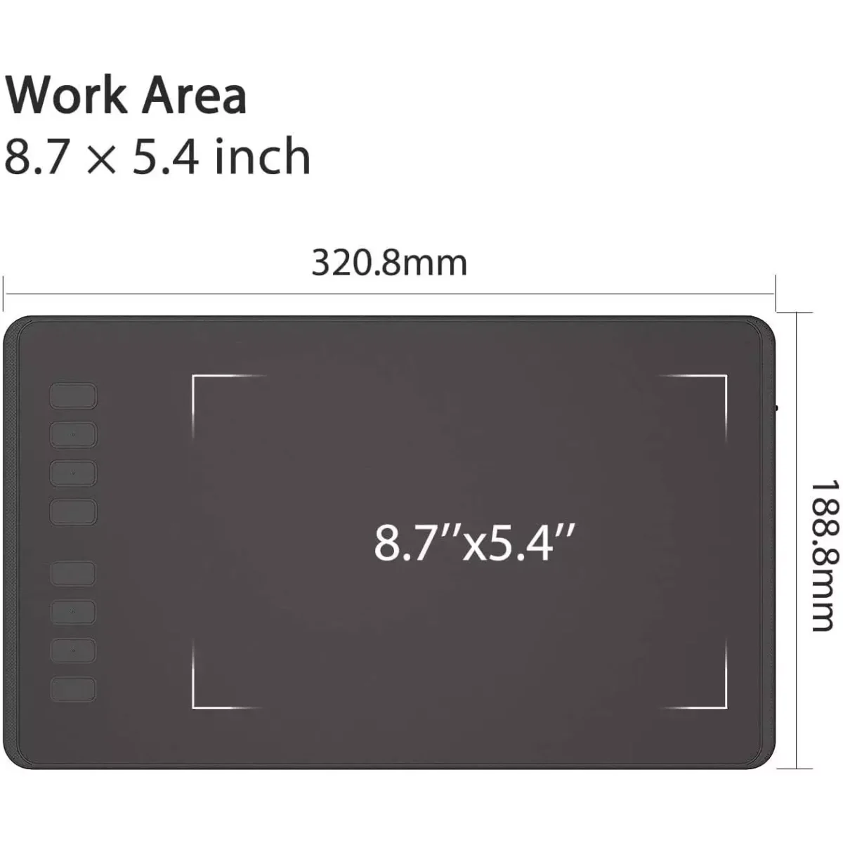HUION Inspiroy H950P Graphic Drawing Tablet - 8x5 inch (Black)