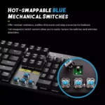 VSP VM03 Gaming Mechanical Keyboard - Hot Swappable Blue Switch (Outemu) - Aluminum Alloy Frame - Rainbow LED