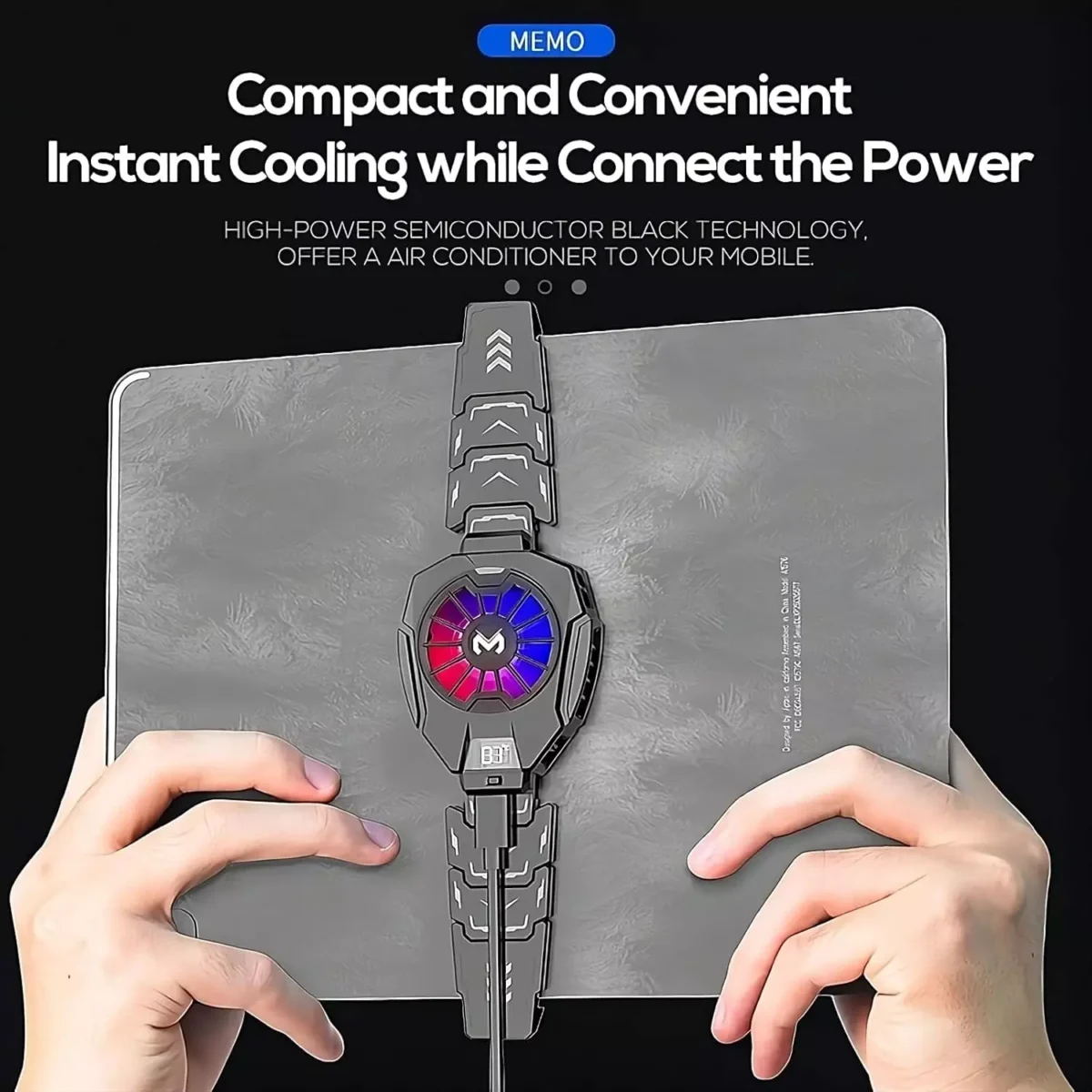 MEMO DL05 Tablet Cooler with Dual Semi-Conductor Cooling Chip, Tablet or Ipad 5-8.45 inch