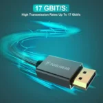POSUGEAR DisplayPort Cable 2M, Supports Ultra 4K@60Hz Video and Audio, Display Port to Display Port Cable with Gold-Plated Connectors