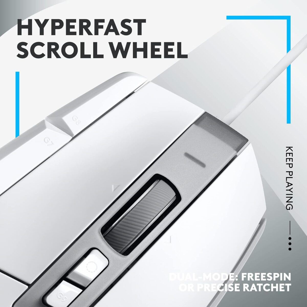 Logitech G502 X Gaming Mouse Hero Sensor 25K (White)