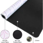 Abstract Gaming Mouse Pad - Extended Size 90 x 40 CM (Blue Pink)