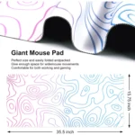 Abstract Gaming Mouse Pad - Extended Size 90 x 40 CM (Blue Pink)