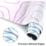 Abstract Gaming Mouse Pad - Extended Size 90 x 40 CM (Blue Pink)