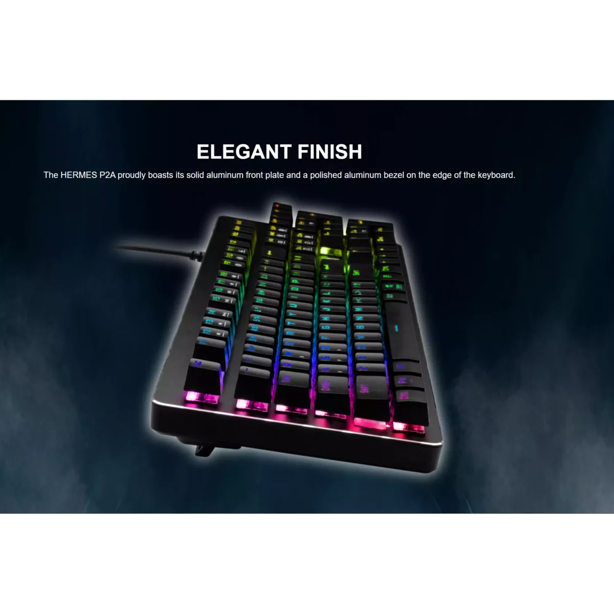Gamdias HERMES P2A Optical RGB Gaming Keyboard - Blue Switch (Optical)