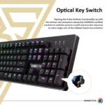 Gamdias HERMES P2A Optical RGB Gaming Keyboard - Blue Switch (Optical)
