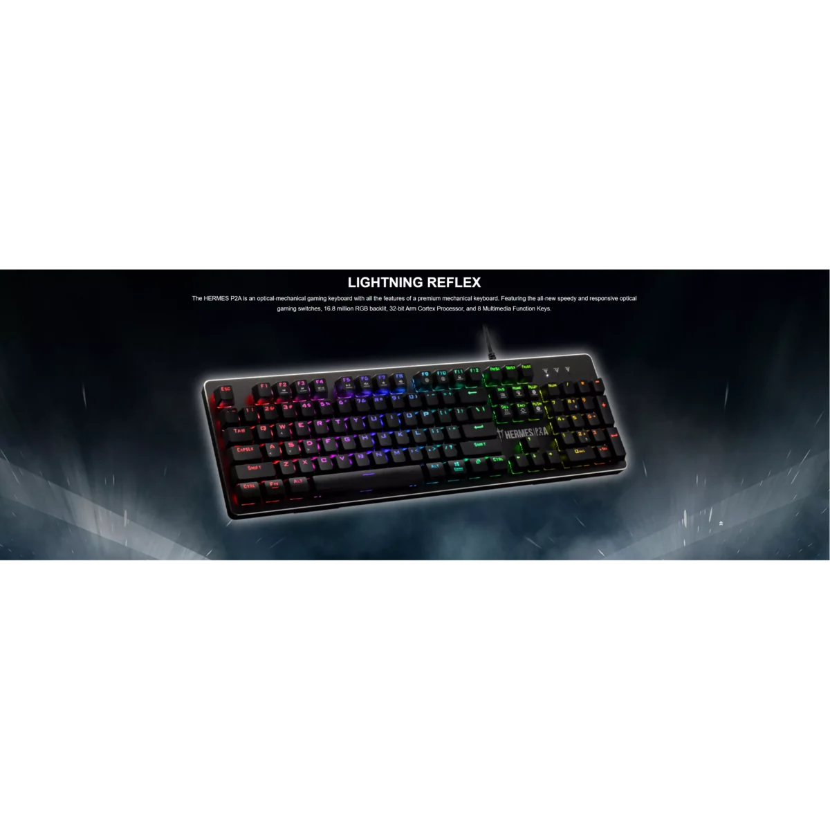 Gamdias HERMES P2A Optical RGB Gaming Keyboard - Blue Switch (Optical)