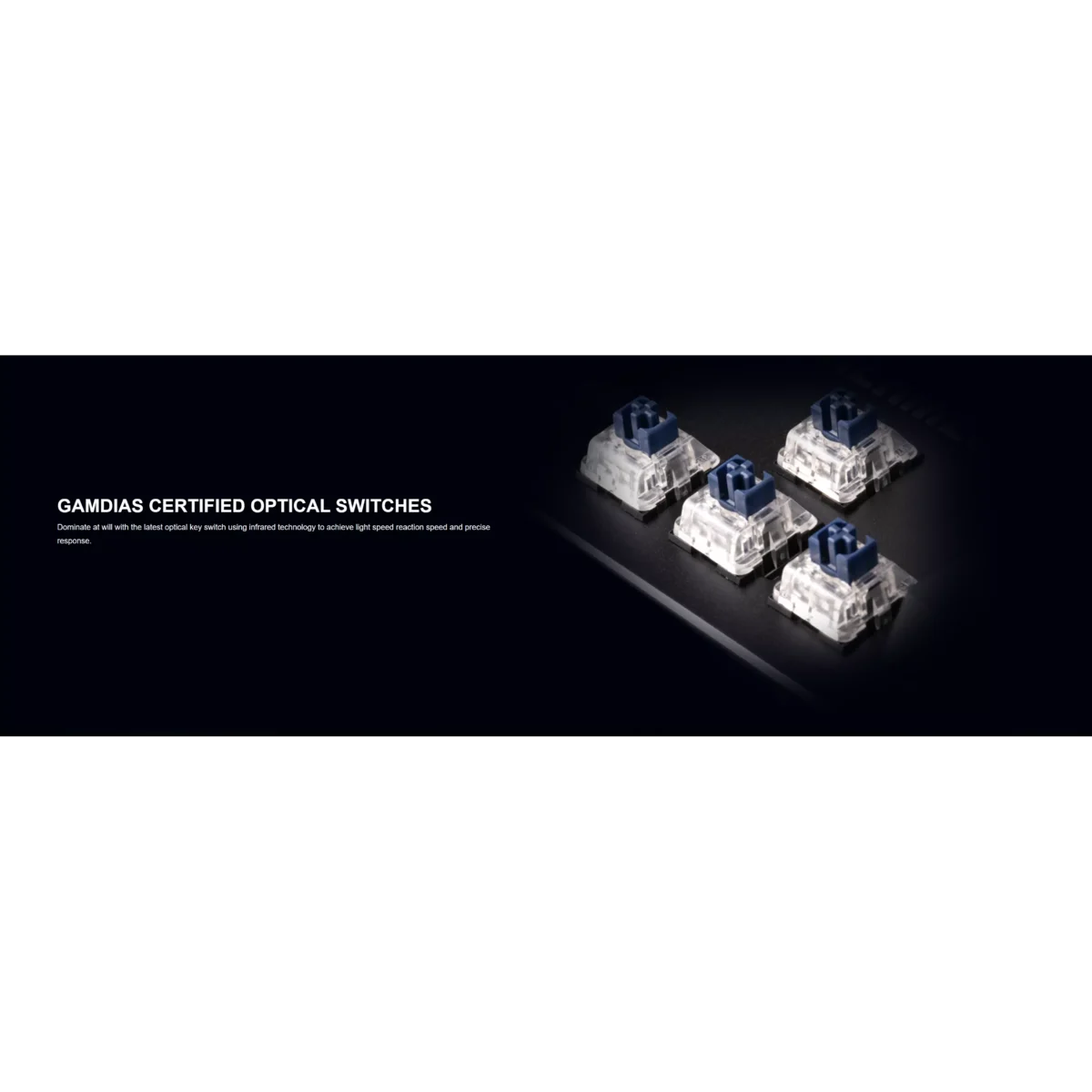 Gamdias HERMES P2A Optical RGB Gaming Keyboard - Blue Switch (Optical)