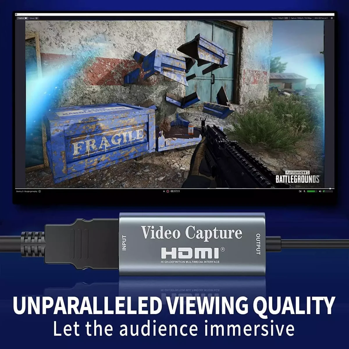 HDMI Capture Card 1060P @60HZ, 4K @30HZ (Type C)