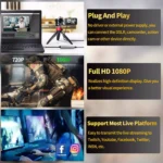 HDMI Capture Card 1060P @60HZ, 4K @30HZ (USB)