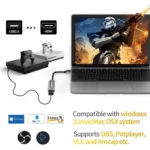 HDMI Capture Card 1060P @60HZ, 4K @30HZ (USB)