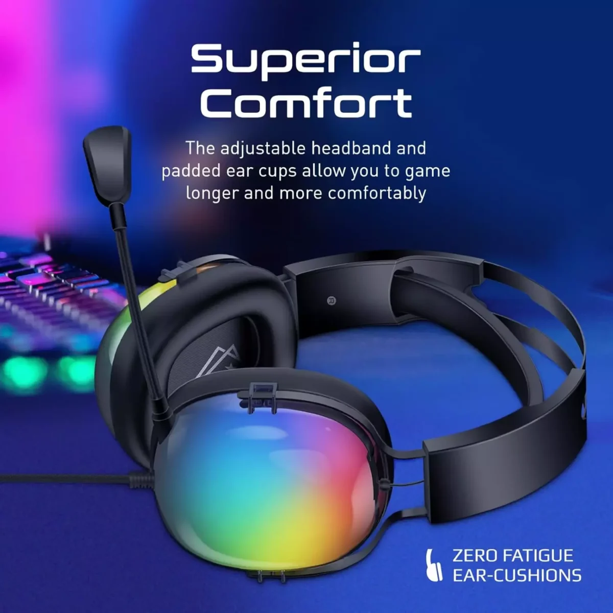 HP DHE-8005T RGB USB Gaming Headset - 7.1 Surround Sound