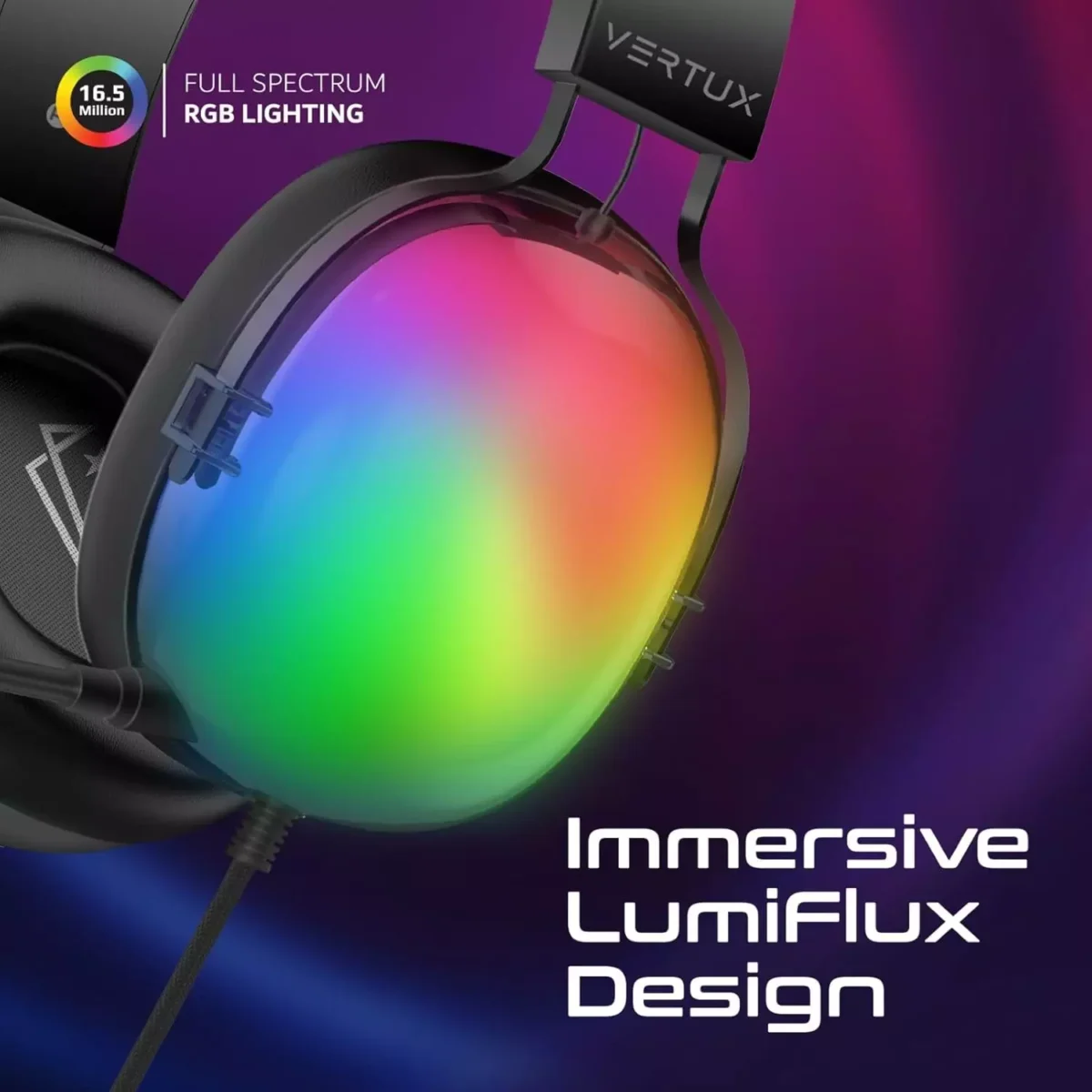 HP DHE-8005T RGB USB Gaming Headset - 7.1 Surround Sound