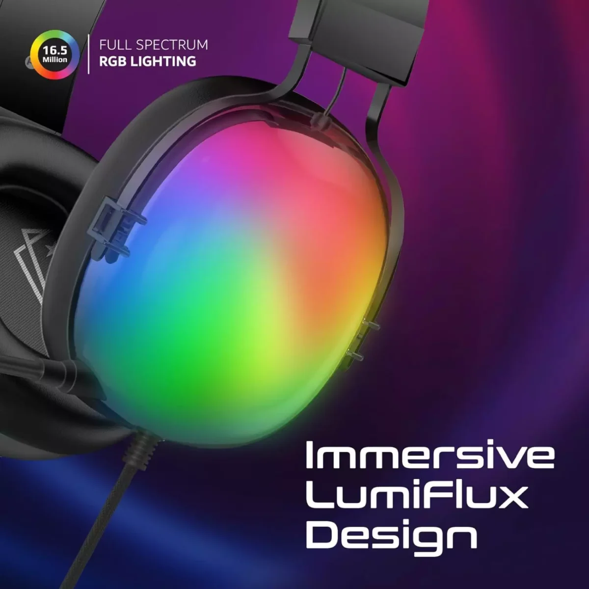 HP DHE-8005T RGB USB Gaming Headset - 7.1 Surround Sound