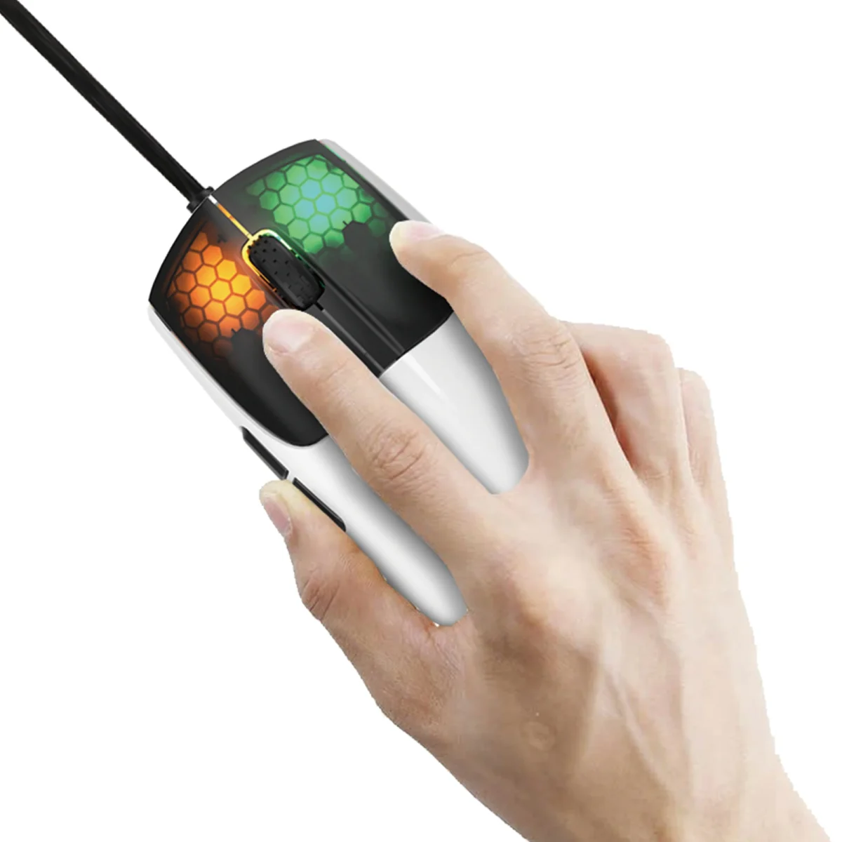 MARVO M727 RGB Gaming Mouse - Optical Sensor 12,400 - Superlight 47G - 1000Hz Polling rate